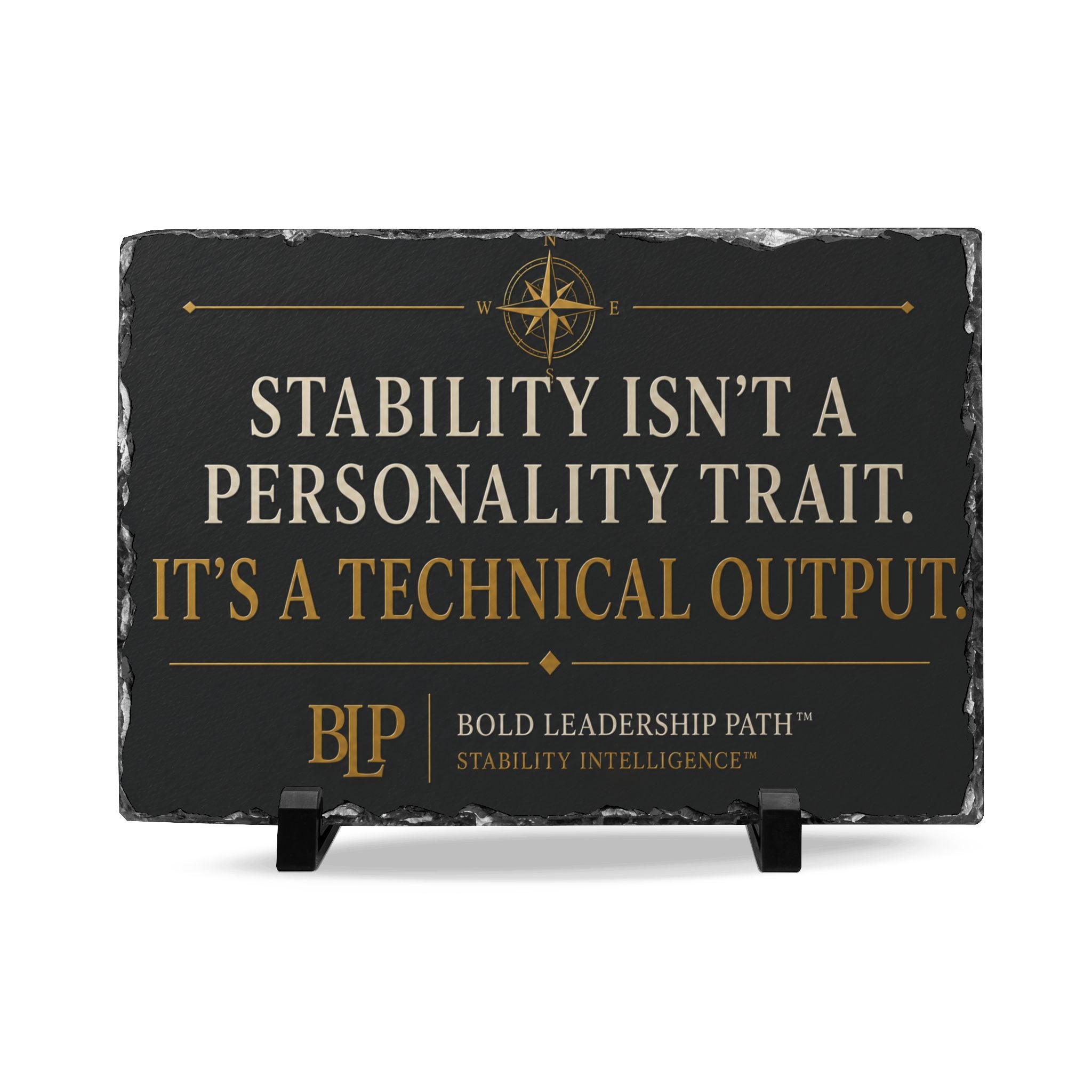 Stability Intelligence™ | Leadership Infrastructure - Slate Desk Plaque