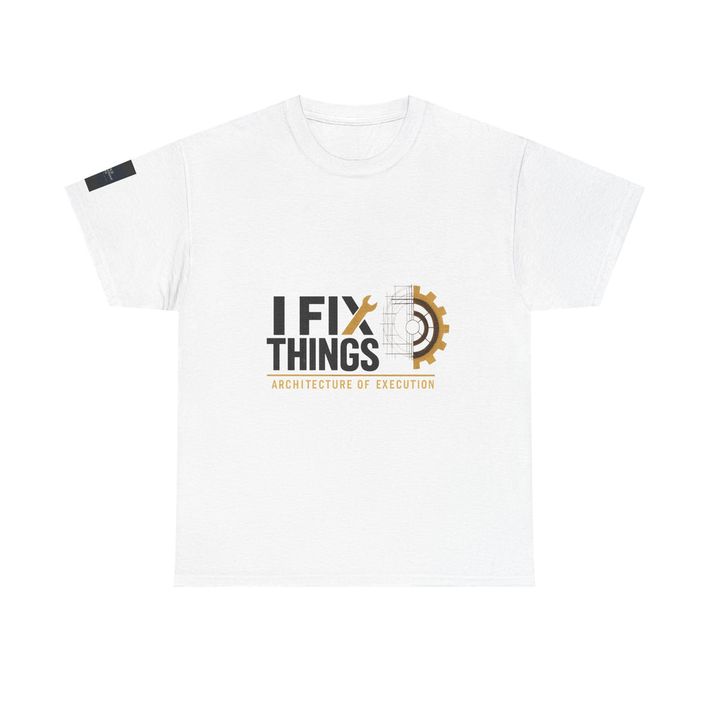 Official Bold Leadership Path™ ‘I FIX THINGS’ Vault Uniform t-shirt featuring the ‘EXECUTION REVEALS STRUCTURE’ graphic on the back. Premium apparel for leadership execution and system installation.*