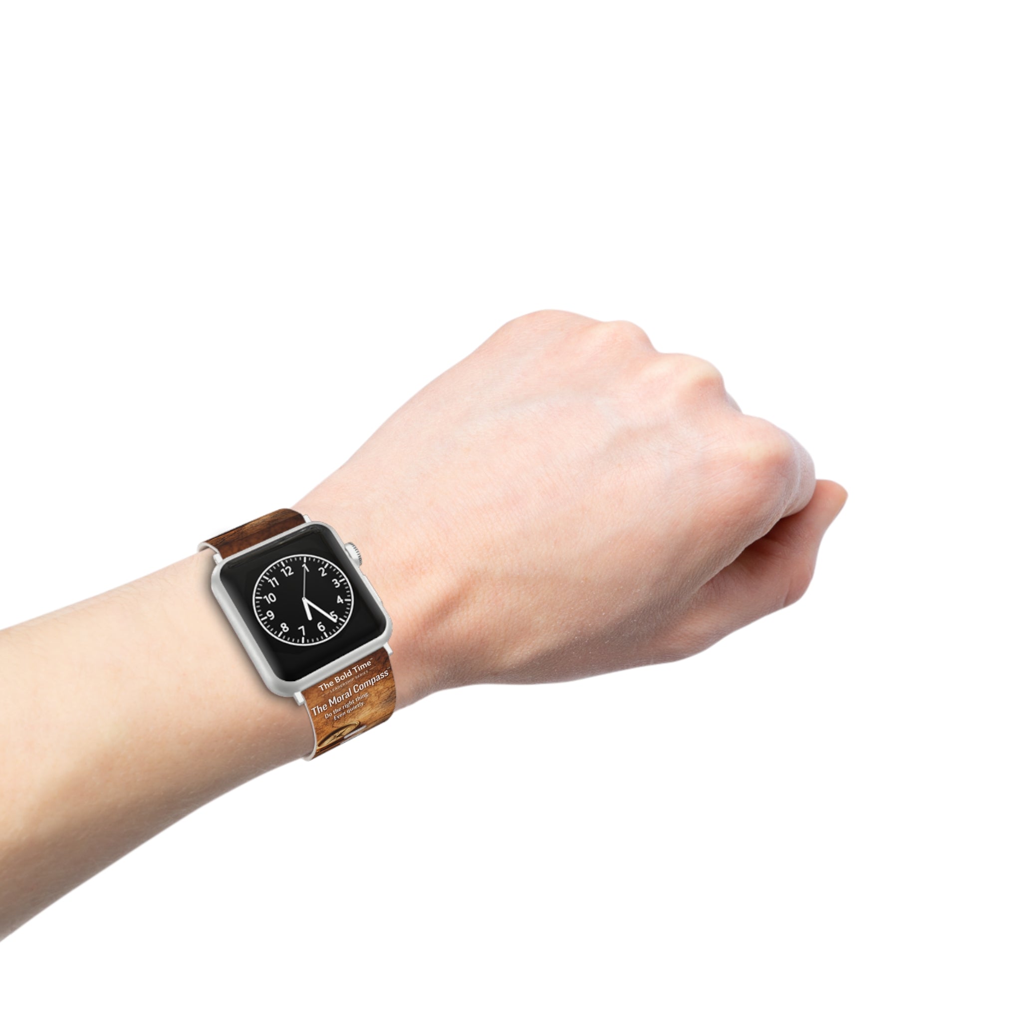 Moral Compass: Moral Compass: Bold Time™ Apple Watch Band - The Moral Compass. An elegant watch band representing principled leadership, integrity, and ethical decision-making.`