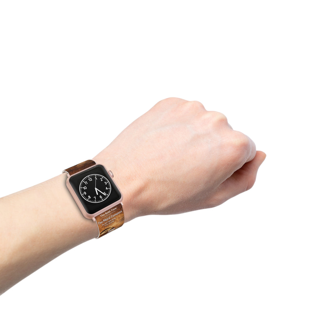 Moral Compass: Moral Compass: Bold Time™ Apple Watch Band - The Moral Compass. An elegant watch band representing principled leadership, integrity, and ethical decision-making.`