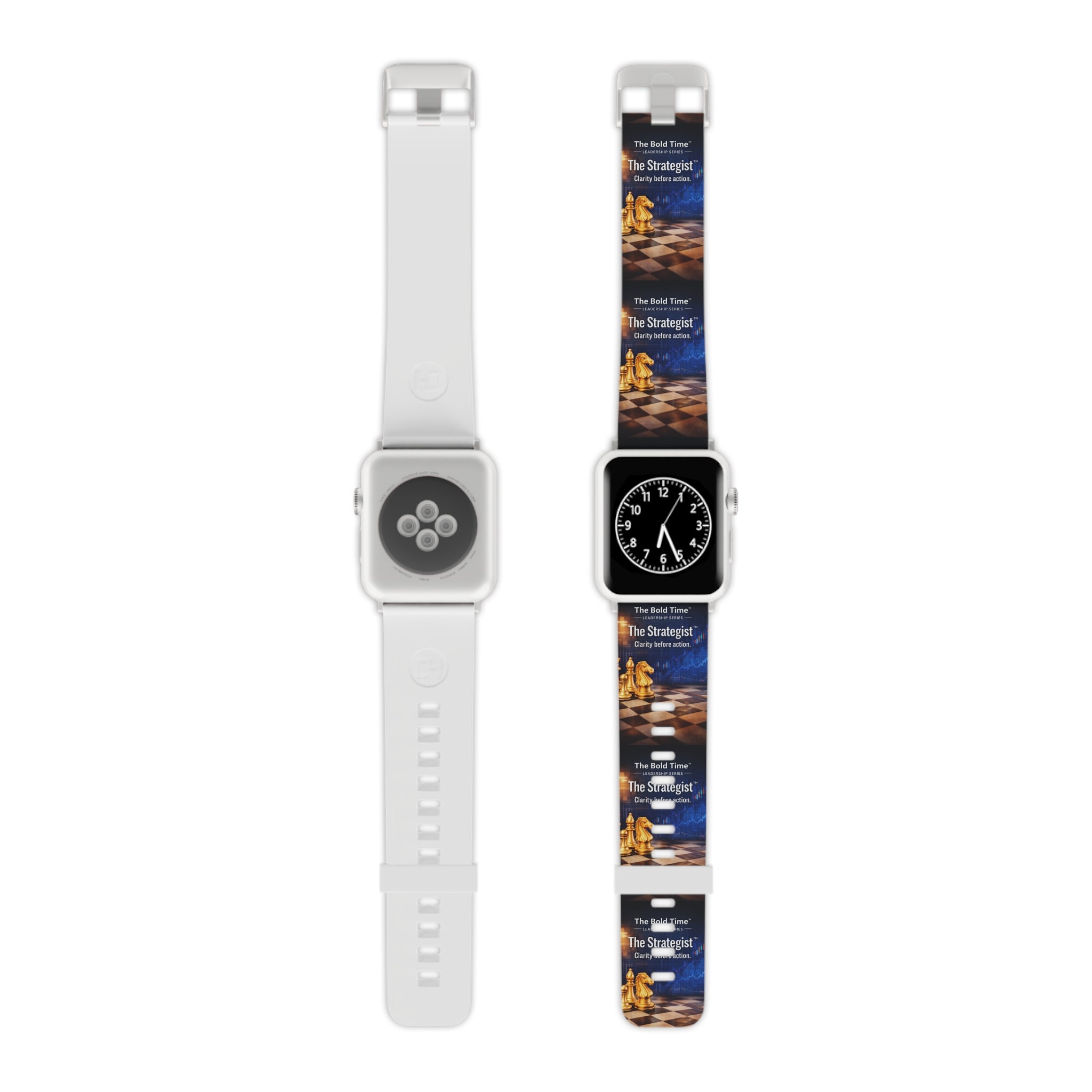 Strategist: Strategist: Bold Time™ Apple Watch Band - The Strategist. A modern, precise watch strap for tactical thinkers and leaders focused on strategic growth.