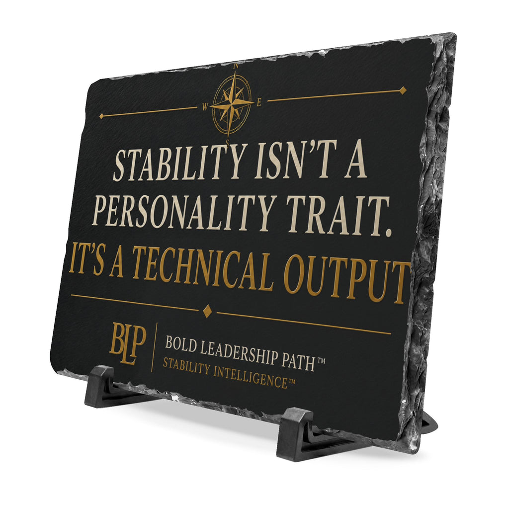 Stability Intelligence™ | Leadership Infrastructure - Slate Desk Plaque