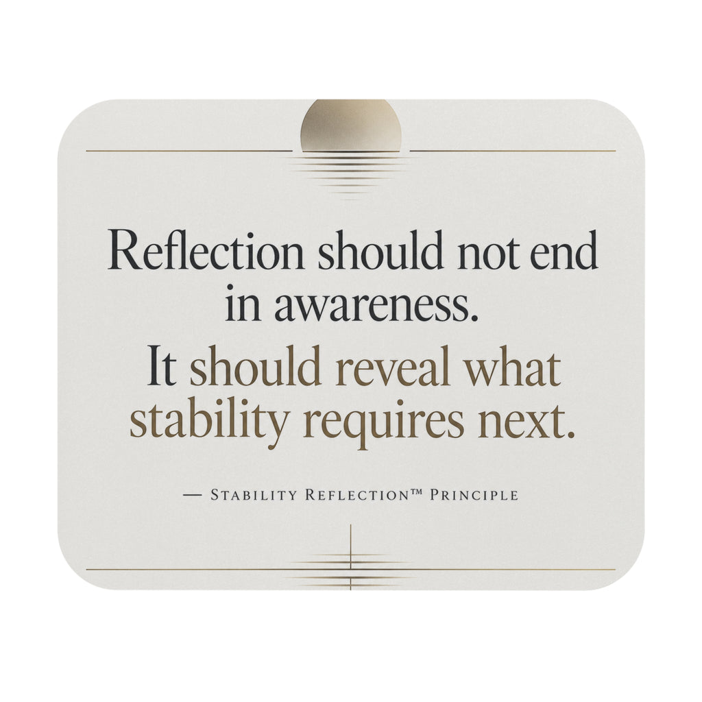Stability Reflection™ Mousepad — From Signal to Structural Insight