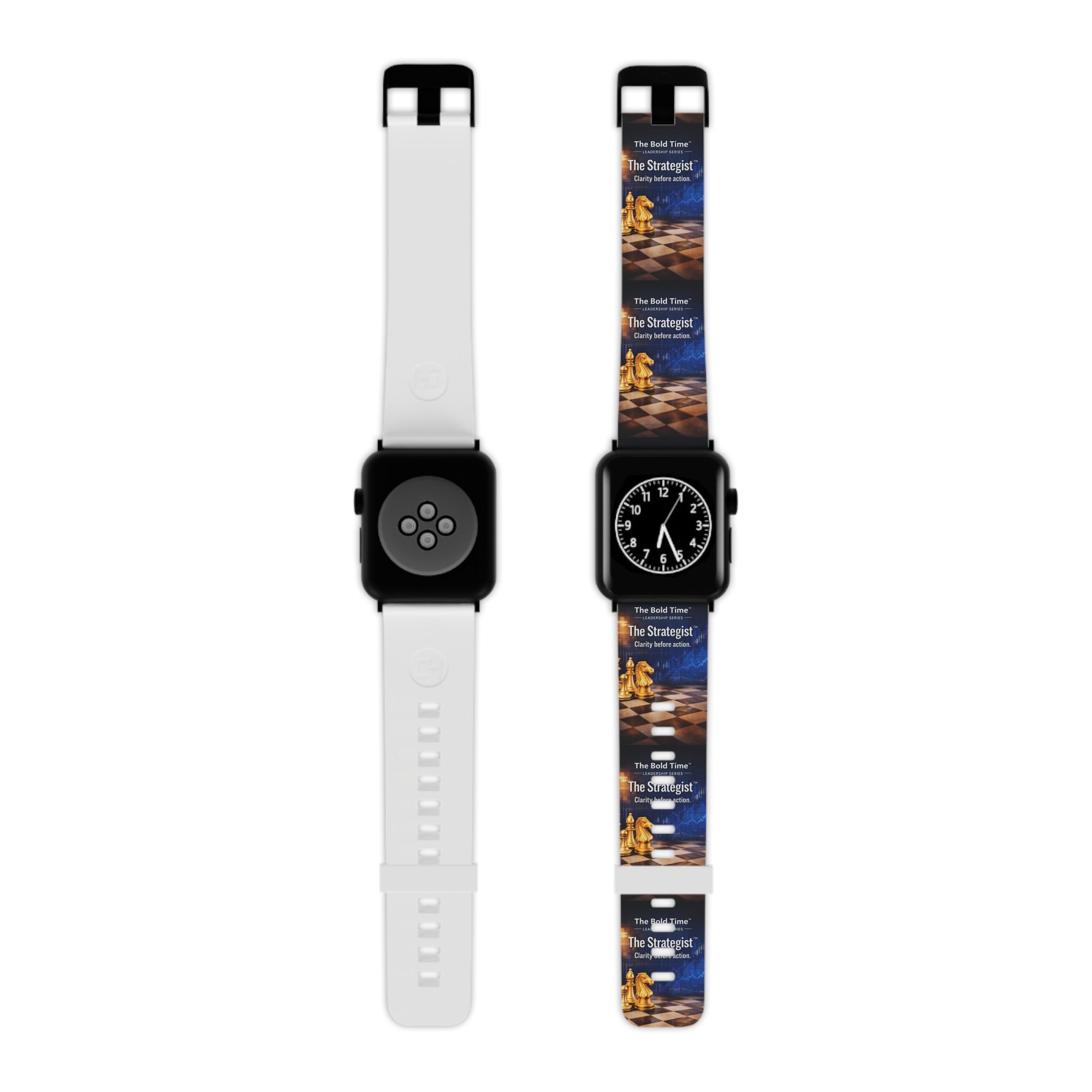 Strategist: Strategist: Bold Time™ Apple Watch Band - The Strategist. A modern, precise watch strap for tactical thinkers and leaders focused on strategic growth.