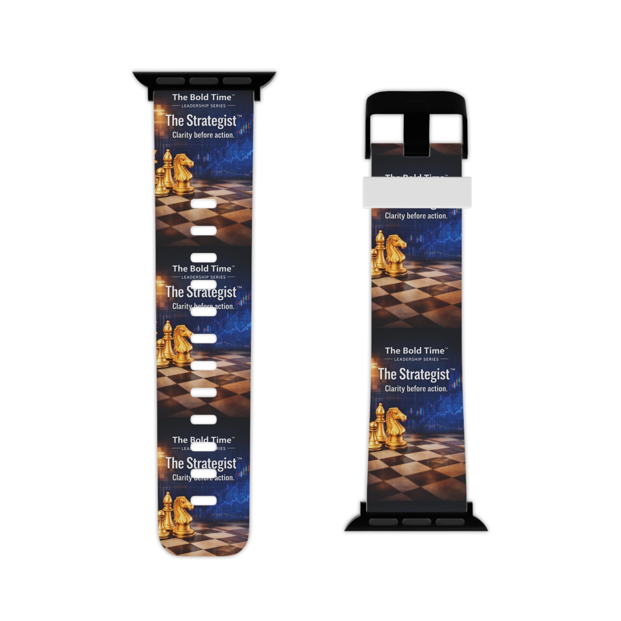 Strategist: Strategist: Bold Time™ Apple Watch Band - The Strategist. A modern, precise watch strap for tactical thinkers and leaders focused on strategic growth.