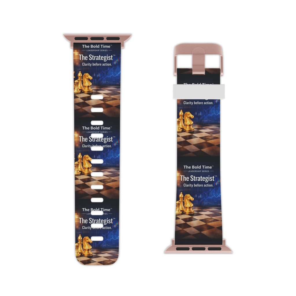 Strategist: Strategist: Bold Time™ Apple Watch Band - The Strategist. A modern, precise watch strap for tactical thinkers and leaders focused on strategic growth.
