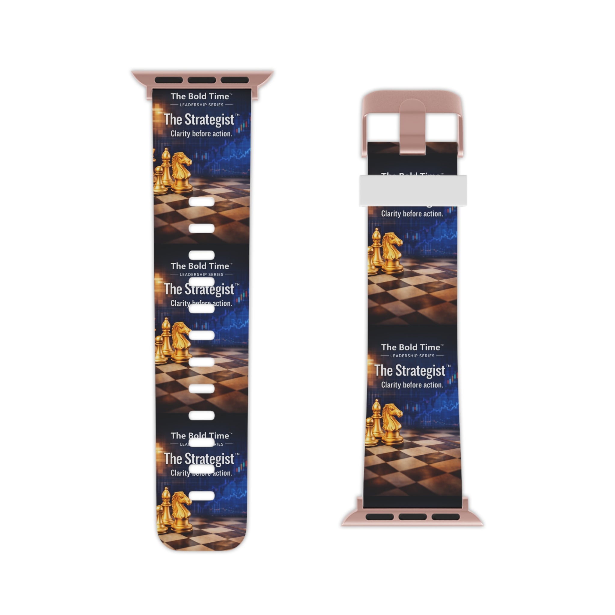Strategist: Strategist: Bold Time™ Apple Watch Band - The Strategist. A modern, precise watch strap for tactical thinkers and leaders focused on strategic growth.