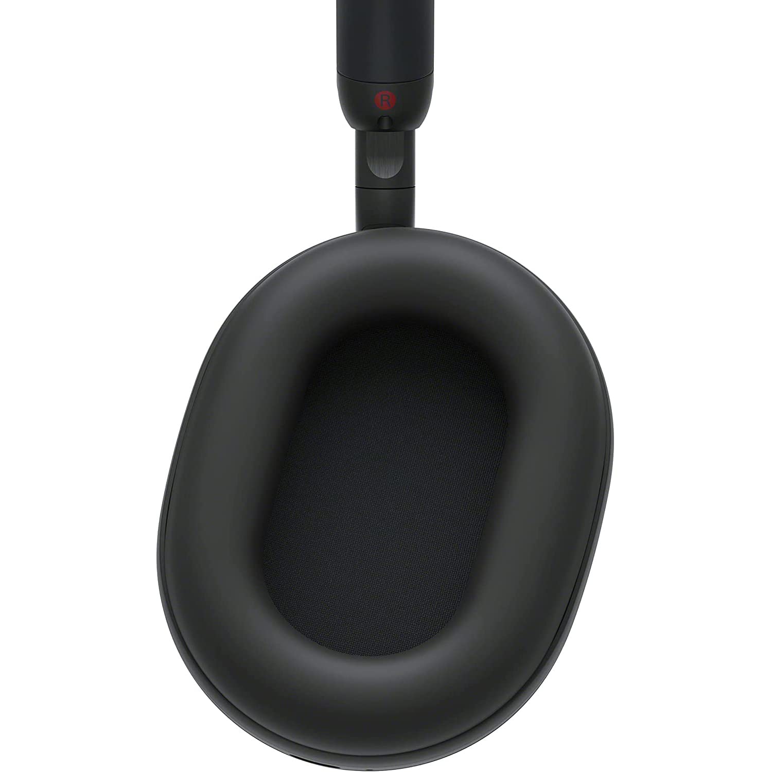 Premium black Sony WH-1000XM5 noise-canceling headphones resting on a minimalist matte black stand against a dark, textured background. Features the Bold Leadership Path logo in gold.