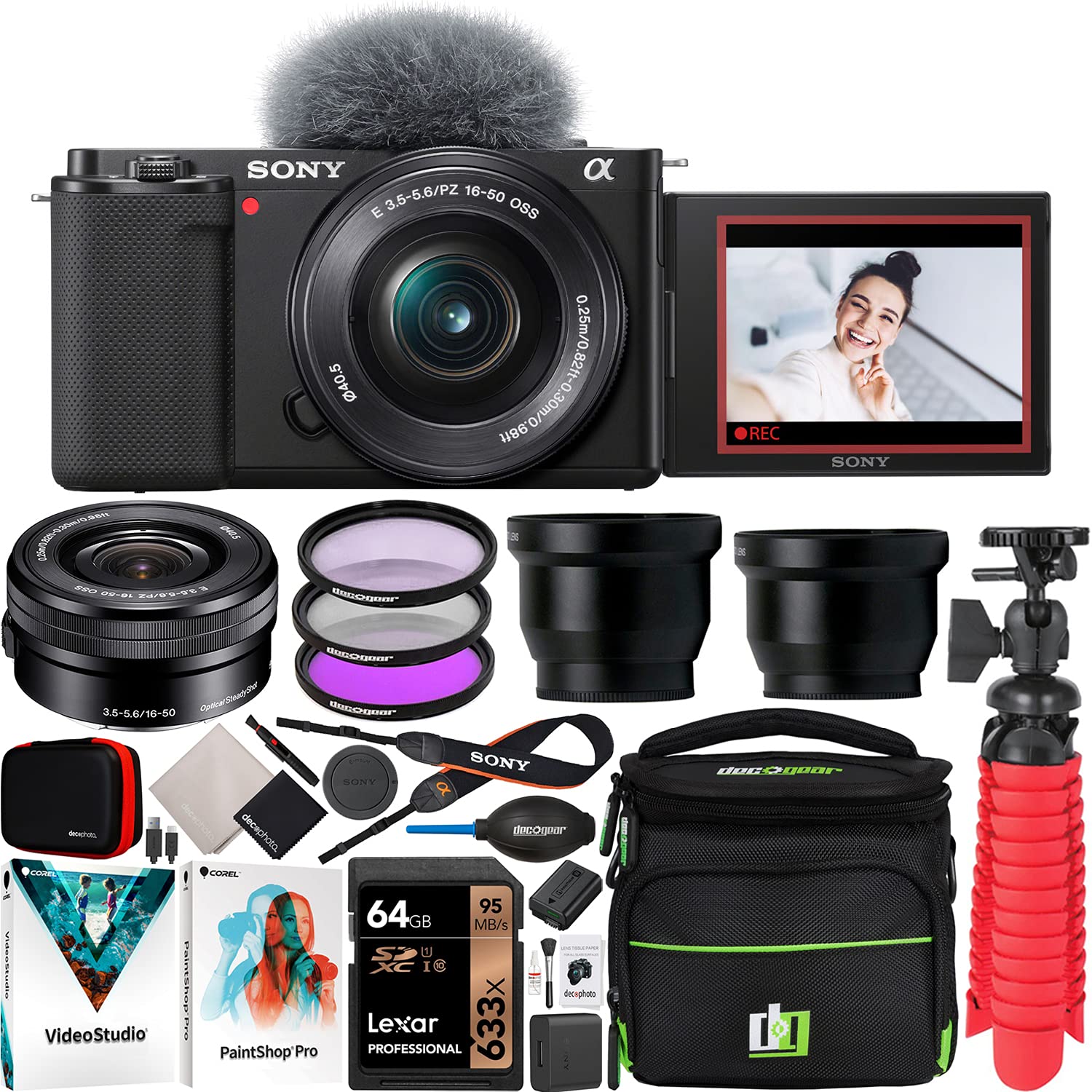 A professional Sony ZV-E10 II camera and Shure MV7+ microphone bundle, highlighting executive presence and high-end personal branding.