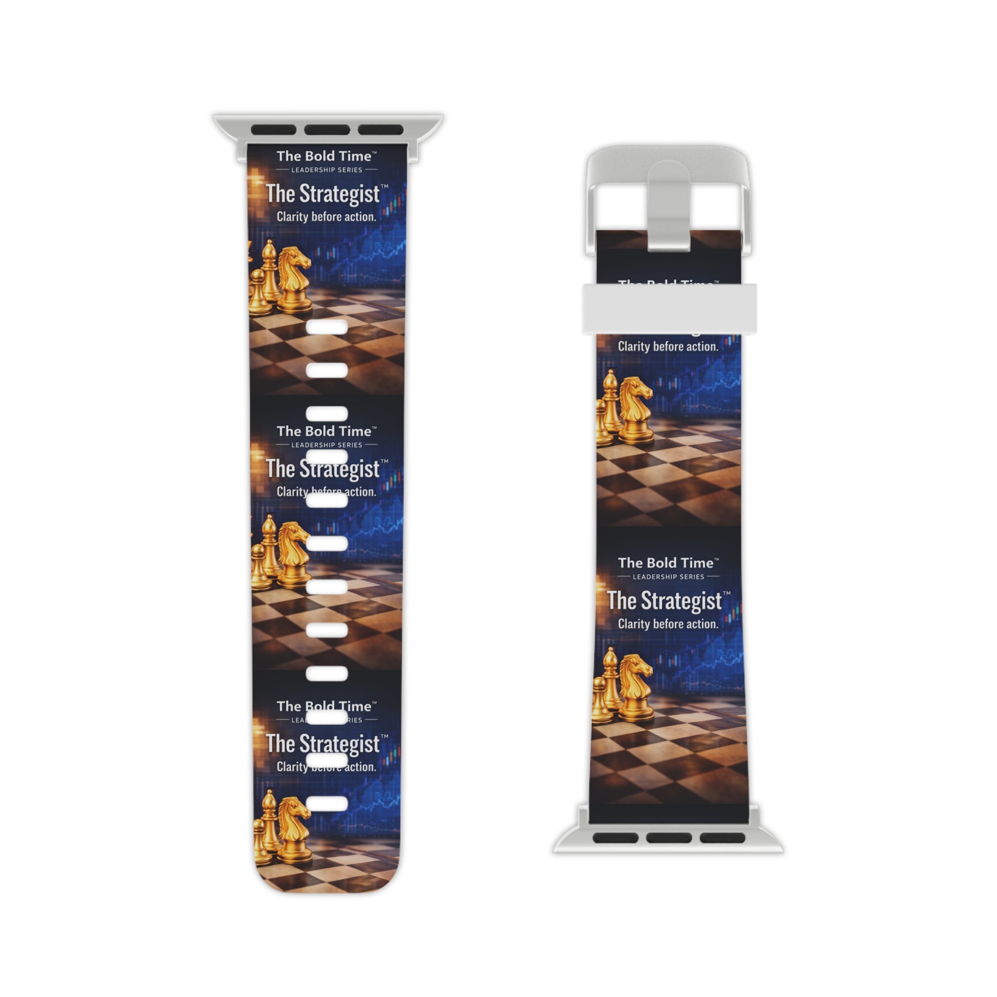 Strategist: Strategist: Bold Time™ Apple Watch Band - The Strategist. A modern, precise watch strap for tactical thinkers and leaders focused on strategic growth.