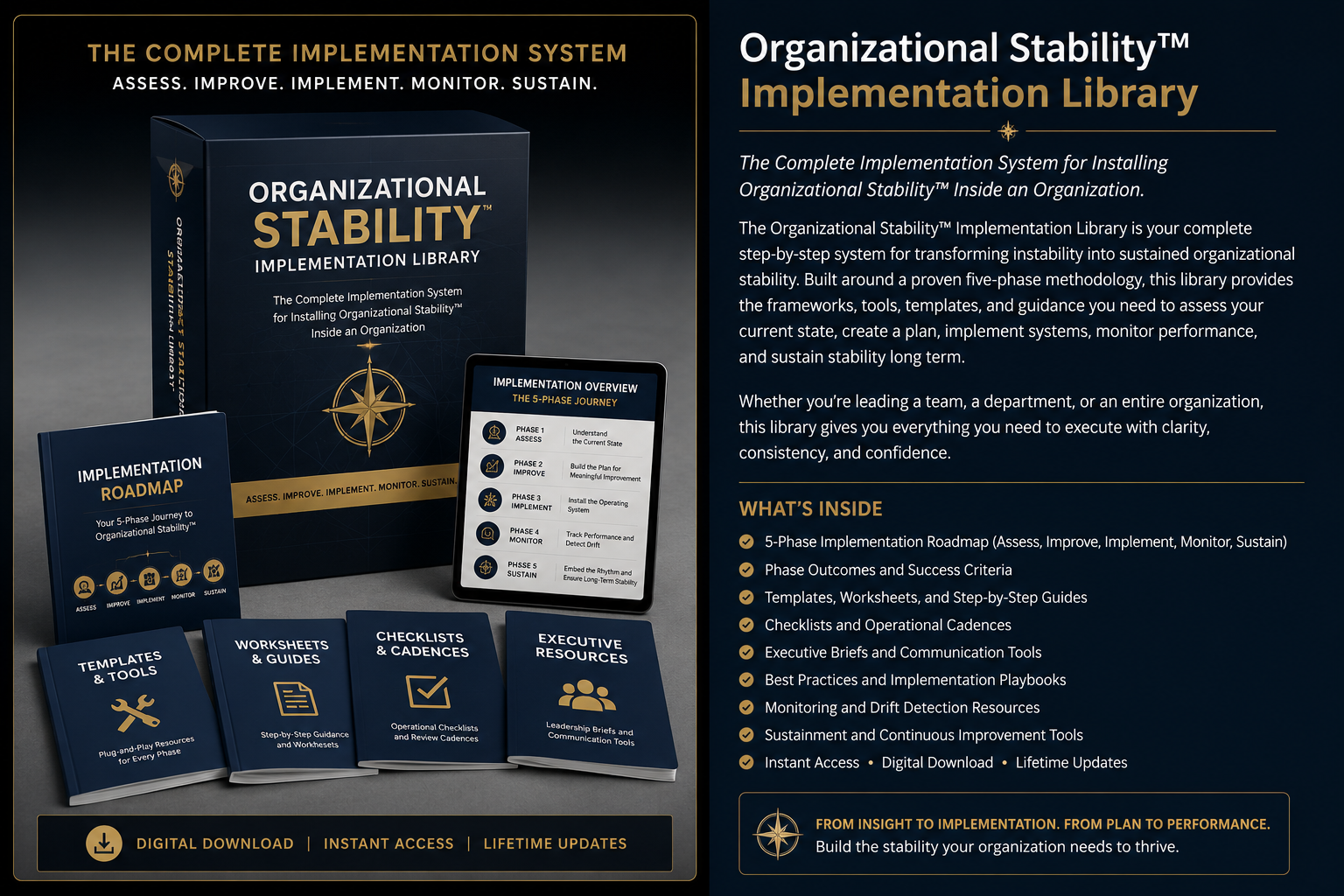 Organizational Stability™ Implementation Library
(Digital Download)