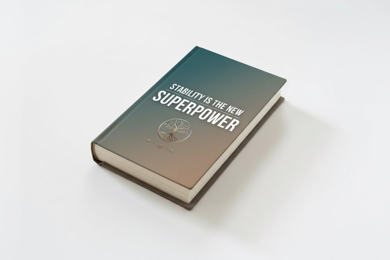 Stability is the New Superpower" digital leadership resource, focusing on resilience duality and maintaining a steady core in modern business environments.